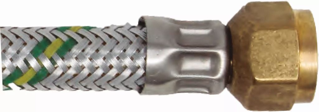 MANGUERA PARA GAS FLEXIBLE DE ALUMINIO 60CM SALIDA 3/8"X3/8" (ALUGAS), MIBER