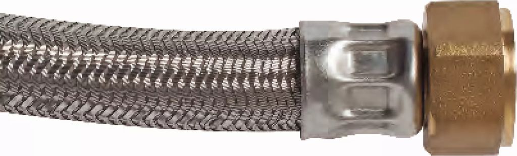 MANGUERA PARA BOILER FLEXIBLE DE ACERO INOXIDABLE 40CM SALIDA 3/4"X3/4", MIBER