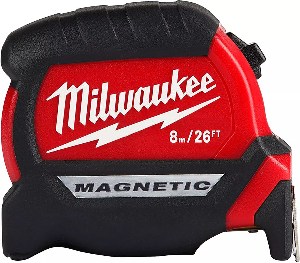 FLEXOMETRO 8MT X 25MM DE PC/ABS ANTI-IMPACTO DOBLE VISTA MAGNETICO, MILWAUKEE