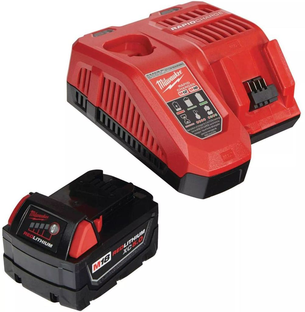 BATERIA 18 V 5.0A.H M18 REDLITHIUM + CARGADOR 48-59-1812, MILWAUKEE