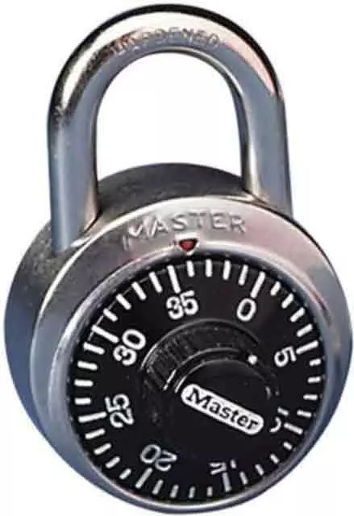 CANDADO DE COMBINACION 48MM GANCHO CORTO DISCO NEGRO (ML025), MASTER LOCK