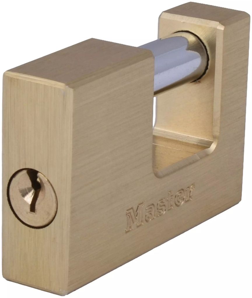 CANDADO PARA CORTINA DE LATON 75 MM LLAVE ESTANDAR, MASTER LOCK