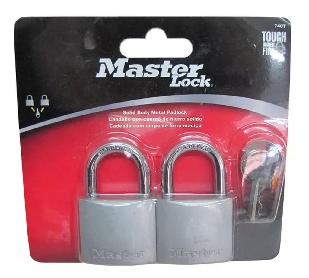 JUEGO DE CANDADOS METALICO 40MM GANCHO CORTO 2 PZAS (ML246), MASTER LOCK