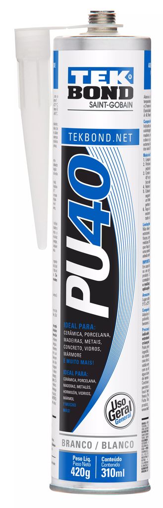 SELLADOR POLIURETANO TEKBOND 310 ML BLANCO, TEKBOND