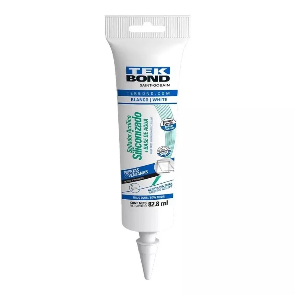 SELLADOR ACRILICO SILICONIZADO TEKBOND BLANCO 82.8ML, TEKBOND
