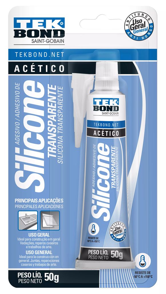 SILICON  USO GENERAL TEKBOND 50G TRANSPARENTE, TEKBOND