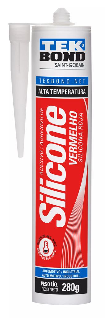 SILICON  ALTA TEMPERATURA TEKBOND 280G ROJO, TEKBOND