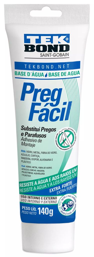 ADHESIVO DE MONTAJE INSTANTANEO MULTIUSOS (SIN CLAVOS) 140 ML (4.73 OZ) TUBO (PEGA FACIL), TEKBOND