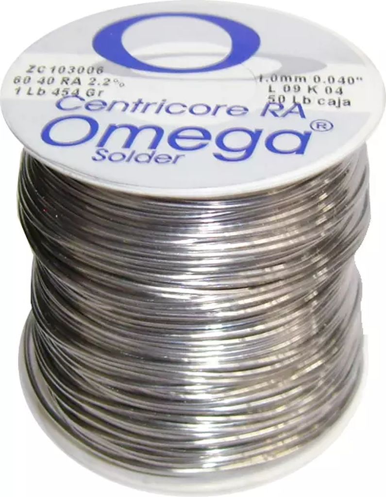 SOLDADURA PARA ELECTRONICA CTR 60/40 1MM 1LB, OMEGA SOLDER