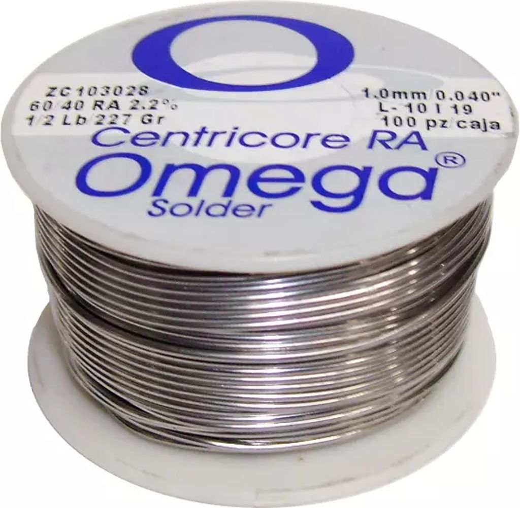 SOLDADURA PARA ELECTRONICA CTR 60/40 1MM 1/2LB, OMEGA SOLDER