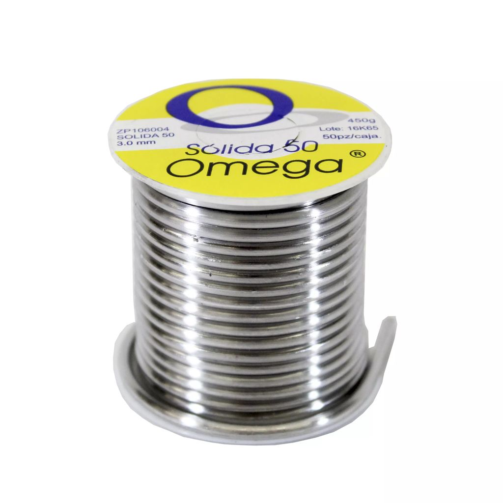 SOLDADURA SOLIDA 50 3.0MM (450 GR), OMEGA SOLDER