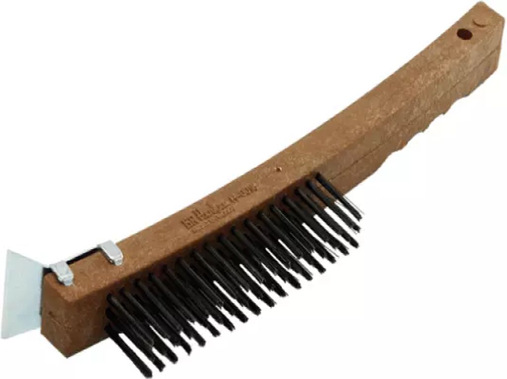 CEPILLO DE ALAMBRE 1"X0.014" 3X17 HILERAS ACERO CON RASQUETA, PERFECT