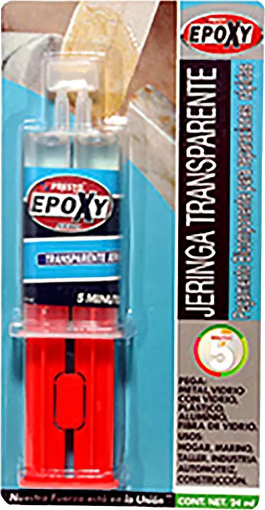 ADHESIVO EPOXICO EN JERINGA 24 ML (0.81 OZ) TRANSPARENTE 5 MINUTOS, PRESTO