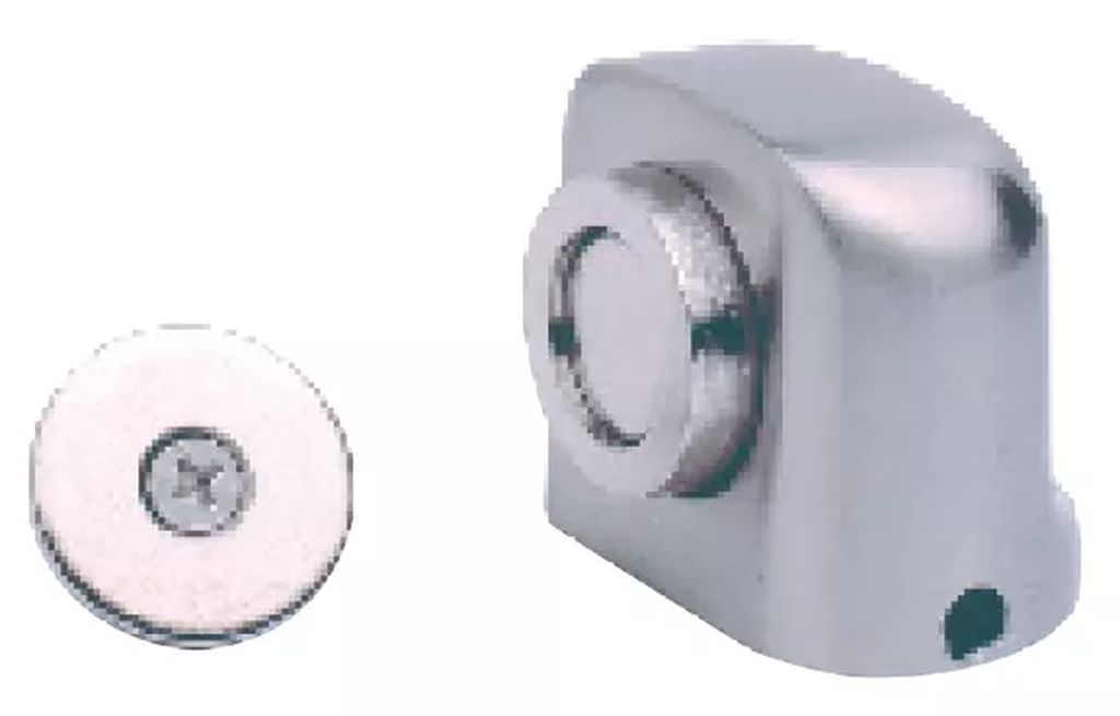 TOPE PARA PUERTA MAGNETICO INSTALACION AL PISO CROMO SATINADO, PHILLIPS