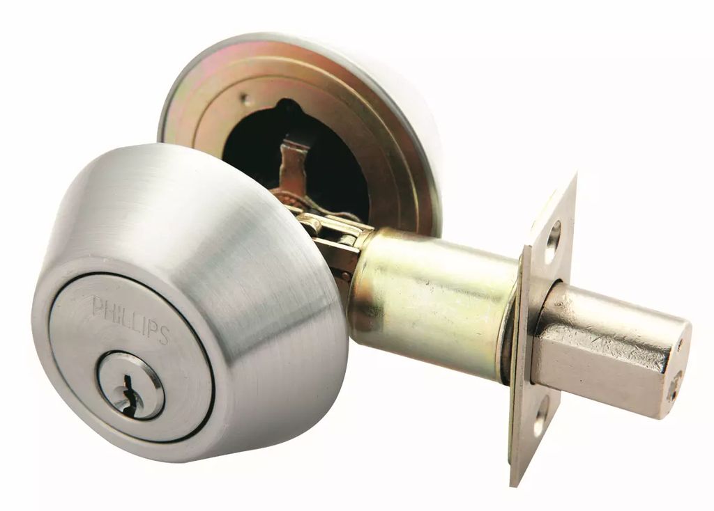 CERROJO DE SEGURIDAD LLAVE/LLAVE CROMO MATE, PHILLIPS