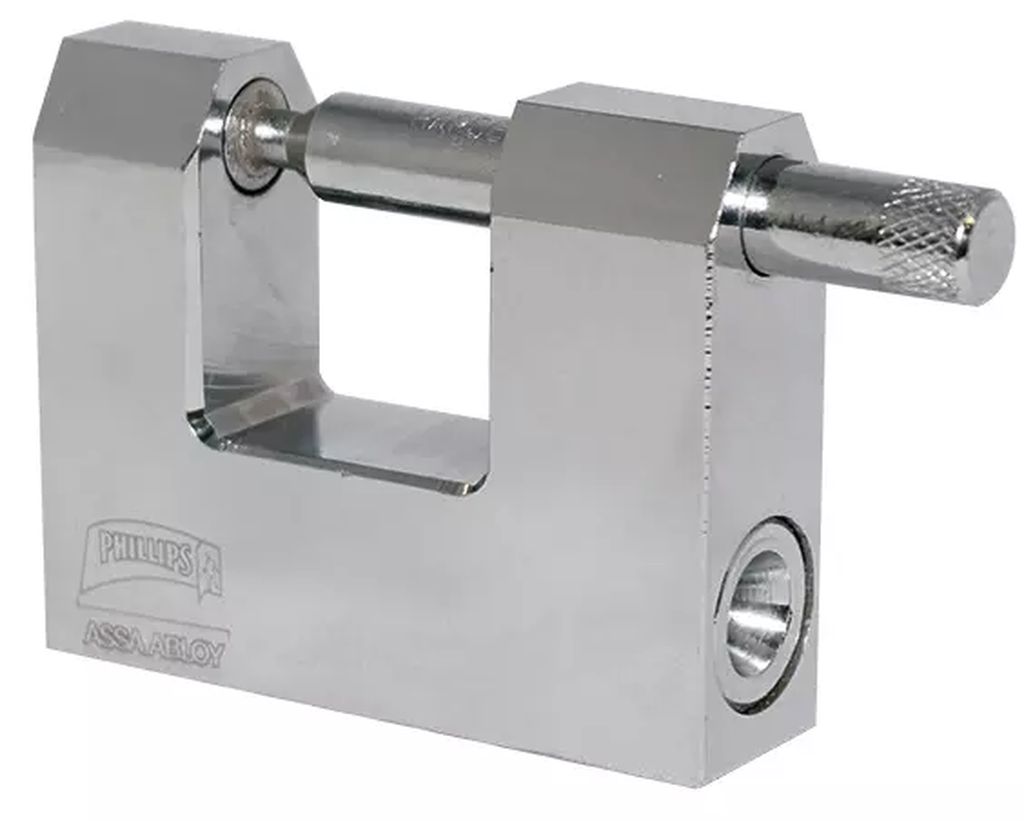 CANDADO PARA CORTINA DE LATON 75MM LLAVE ABLOY ALTA SEGURIDAD, PHILLIPS