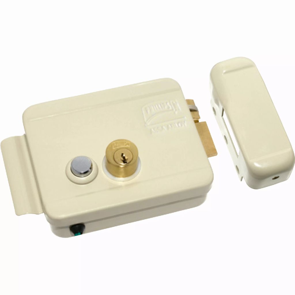 CERRADURA DE SOBREPONER IZQ ELECTRICA CON BOTON BEIGE, PHILLIPS
