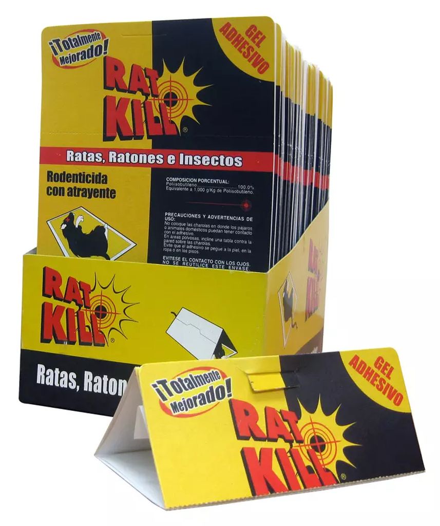 TRAMPA PEGAJOSA PARA RATA (1 PZA) RAT-KILL, RAT-KILL