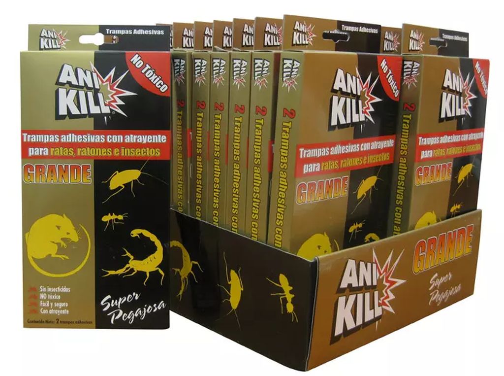 CHAROLA ENGOMADA PARA RATA (2 CHAROLAS) ANI-KILL, RAT-KILL