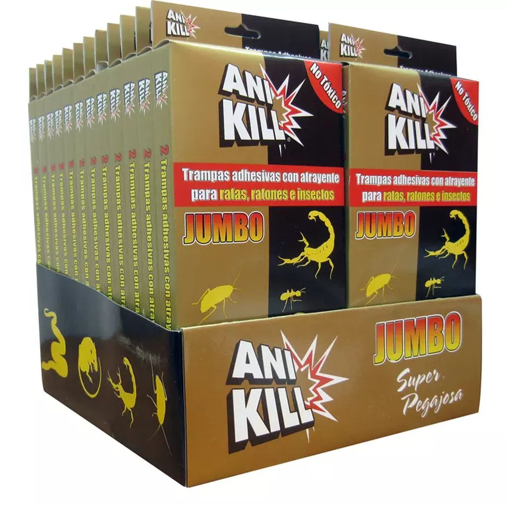 CHAROLA ENGOMADA PARA RATA JUMBO (2 CHAROLAS) ANI-KILL, RAT-KILL