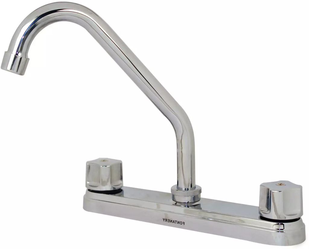 MEZCLADORA P/COCINA 8" LATON (CUBIERTA Y MANERALES ABS)CROMO, FONTANERY