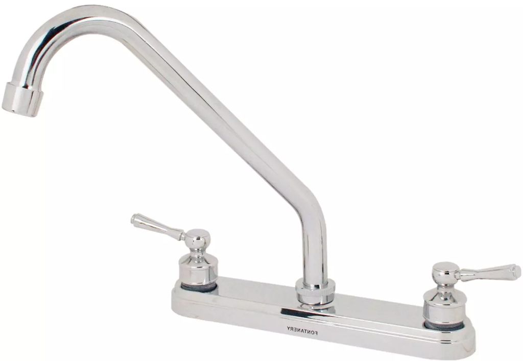 MEZCLADORA P/COCINA 8" LATON (CUBIERTA Y MANERALES PALANCA ABS)CROMO, FONTANERY