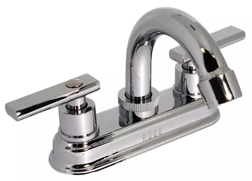 MEZCLADORA PARA LAVABO 4" (CUBIERTA, MANERALES DANUBIO, CARTUCHO CERAMICO) SATINADO, RUGO