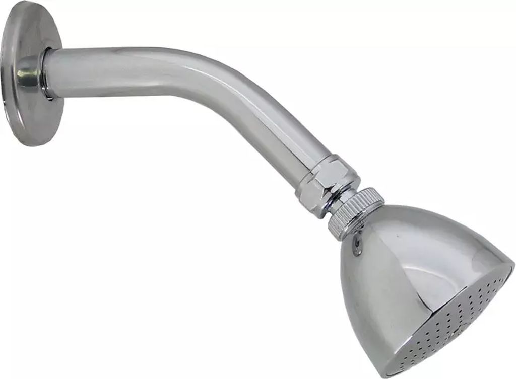 REGADERA CON BRAZO Y CHAPETON GENOVEVA (CROMO), RUGO