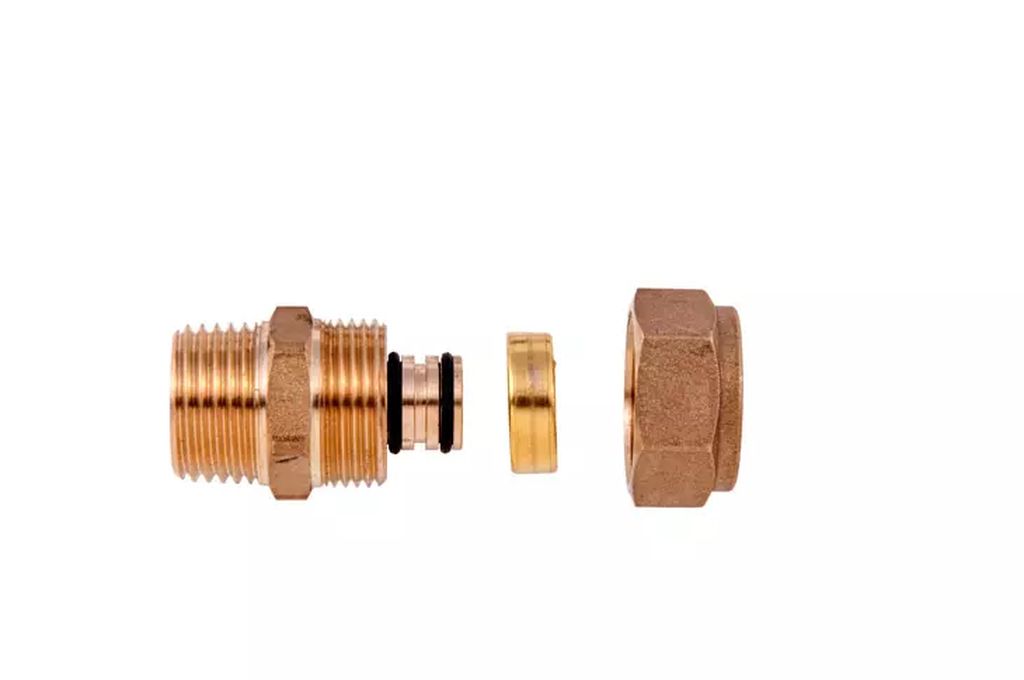 NUDO DE INSERCIN MACHO 1/2" PARA TUBO DE PLASTICO CON ALMA DE ALUMINIO, RUGO