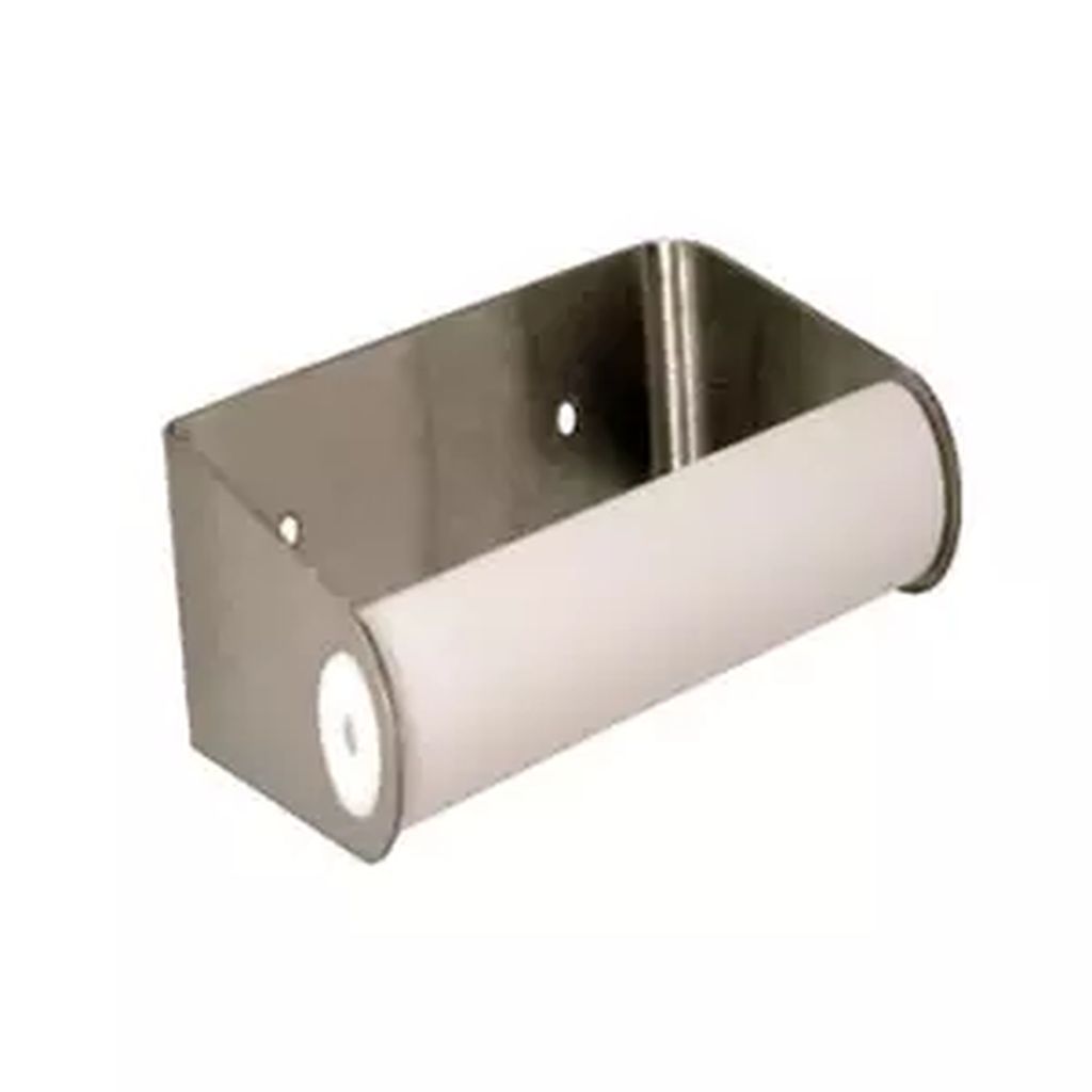 PORTAROLLO DE ACERO INOXIDABLE PULIDO TUBO DE PLASTICO, RUGO