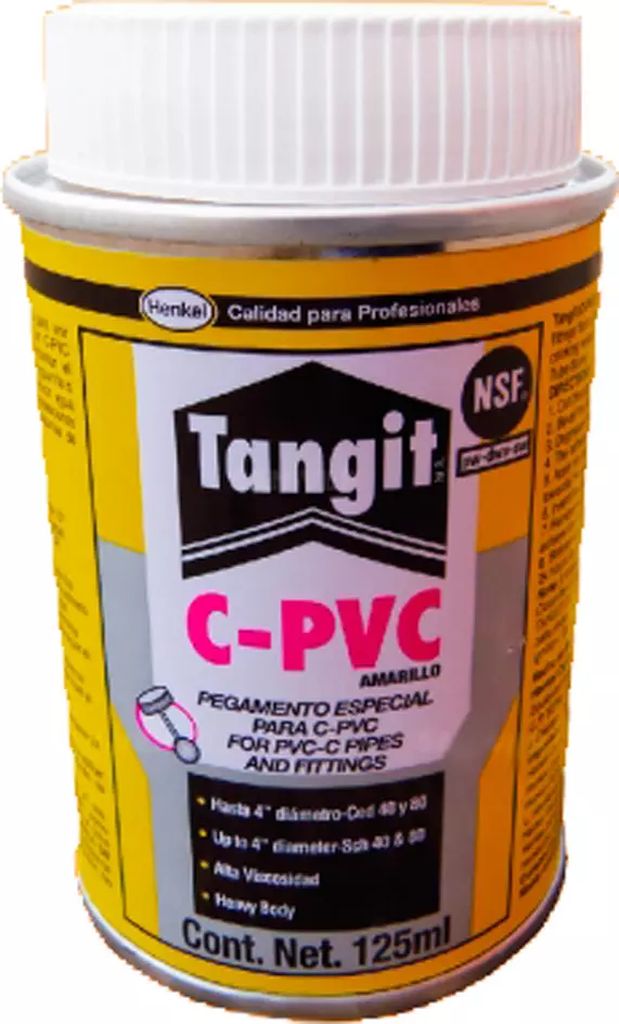 CEMENTO PARA CPVC AMARILLO 125 ML, TANGIT