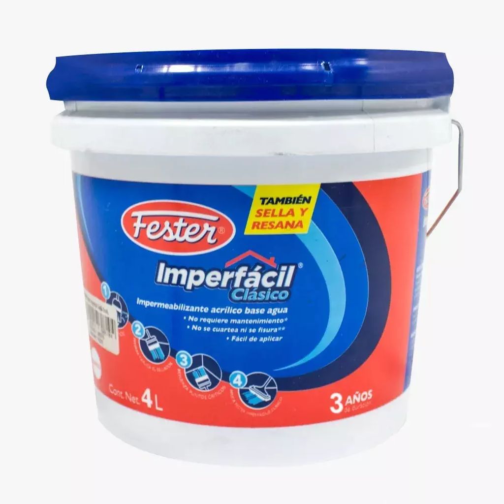 IMPERMEABILIZANTE 3 AÑOS BLANCO 4 LT (IMPERFACIL CLASICO), FESTER
