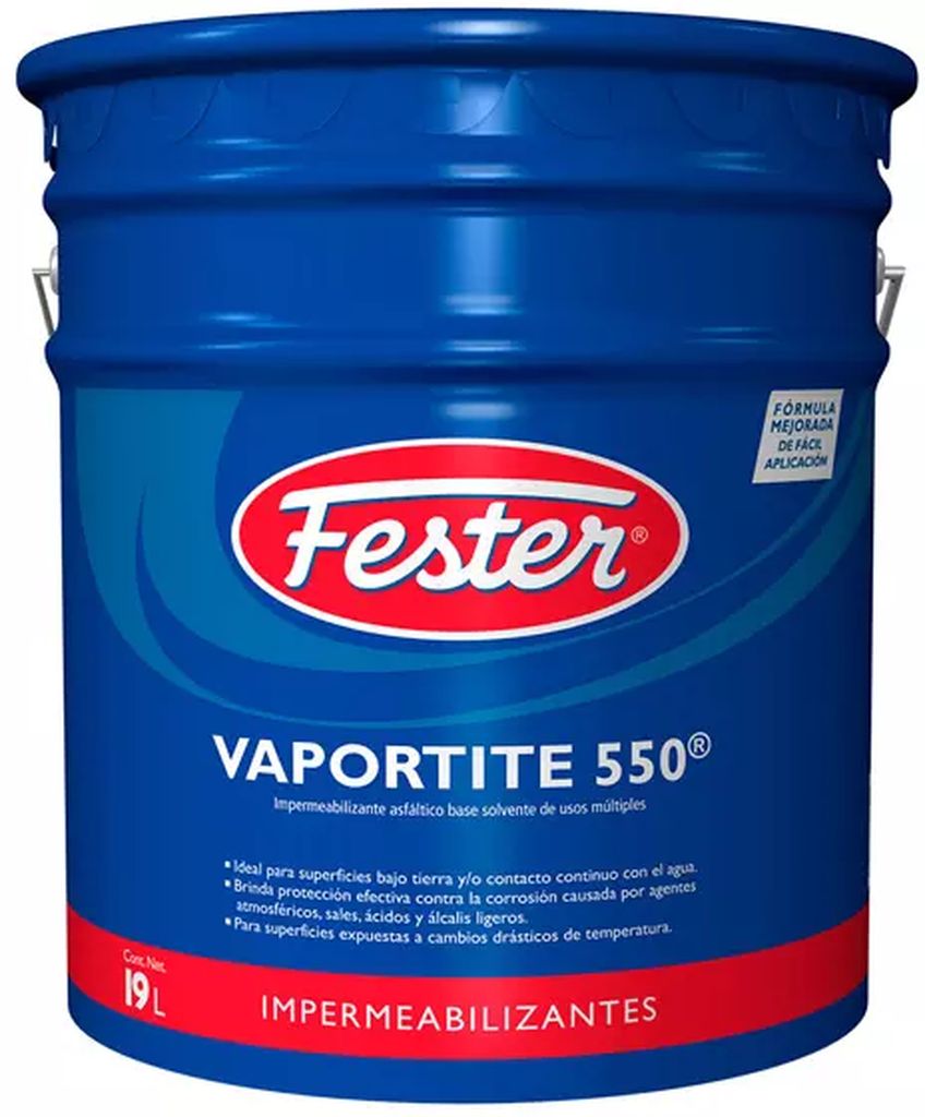 [R3 1628795] IMPERMEABILIZANTE ASFALTICO BASE SOLVENTE 19 LT (VAPORTITE 550), FESTER