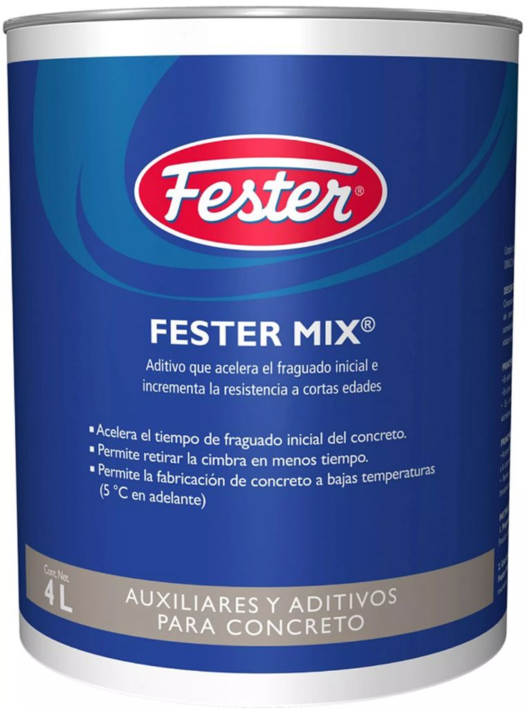 ADITIVO LIQUIDO ACELERADOR DEL FRAGUADO DE MEZCLAS DE CONCRETO  4 L (FESTERMIX), FESTER