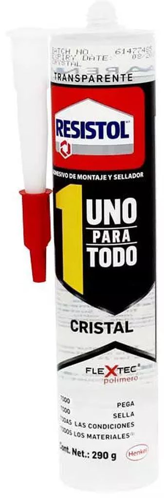 PEGAMENTO DE CONTACTO MONTAJE INSTANTANEO Y SELLADO 290 GR (10.22 OZ) TRANSP (UNO PARA TODO CRISTAL), RESISTOL