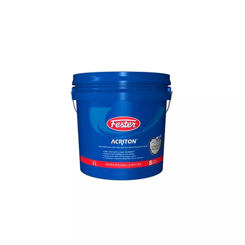 IMPERMEABILIZANTE 8 AÑOS BLANCO 4 LT (ACRITON), FESTER