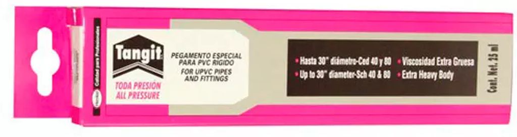 CEMENTO PARA PVC TUBERIAS Y CONEXIONES HIDRAULICAS 25 ML (TODA PRESION), TANGIT