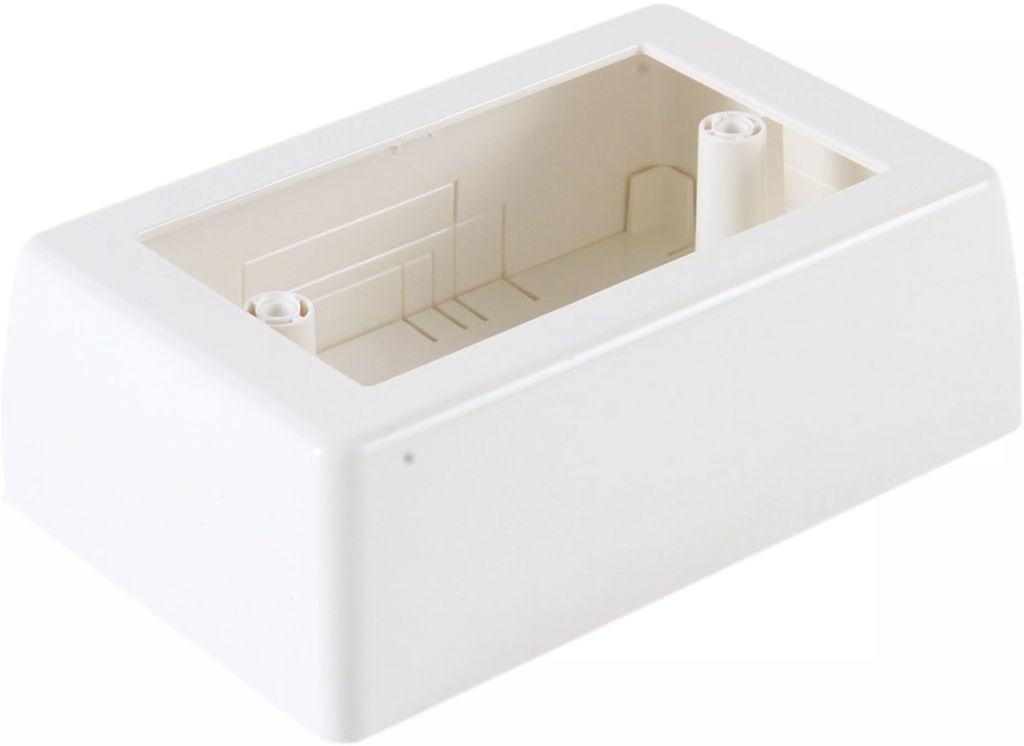 CHALUPA RECTANGULAR 100 MM X 45 MM X 40 MM DE ABS BLANCO, DEXSON