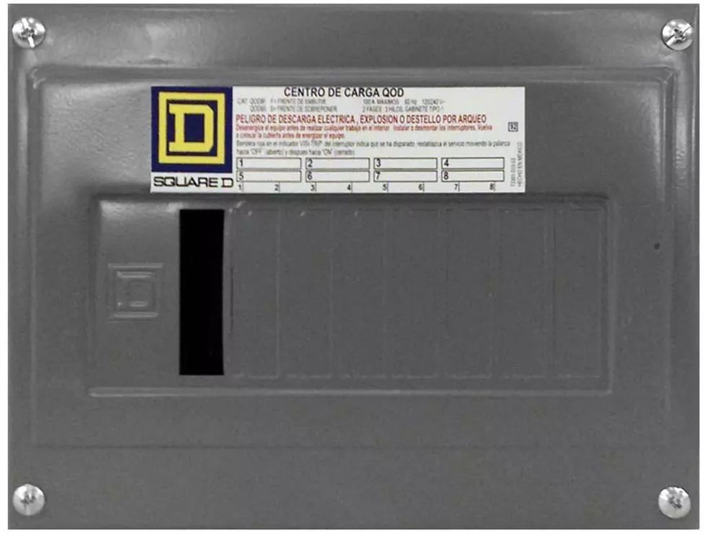 CENTRO DE CARGA 8 POLOS DE SOBREPONER 120/240 V AC, SQUARE D