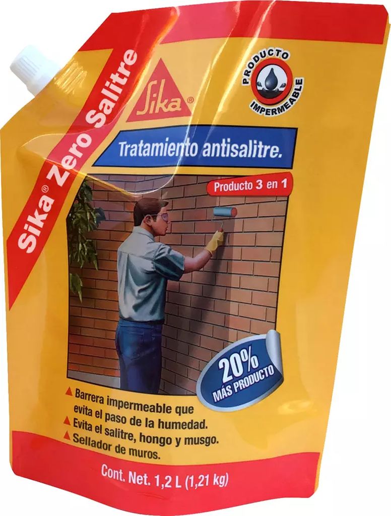 ELIMINADOR DE SALITRE Y HUMEDAD (1.2 LT) ZERO SALITRE DOY PACK, SIKA