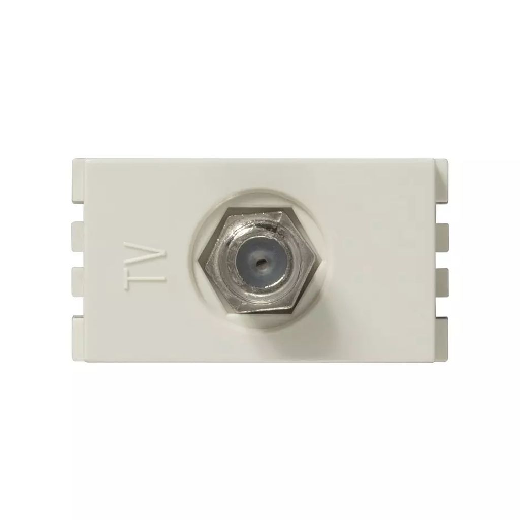 CONECTOR ELECTRICO PARA TELEVISION COLOR MARFIL, SIMON