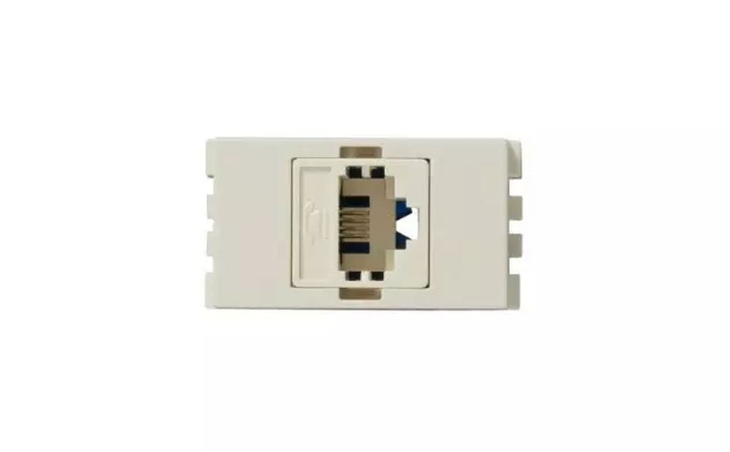 CONECTOR ELECTRICO PARA TELEFONO 4 HILOS COLOR MARFIL, SIMON