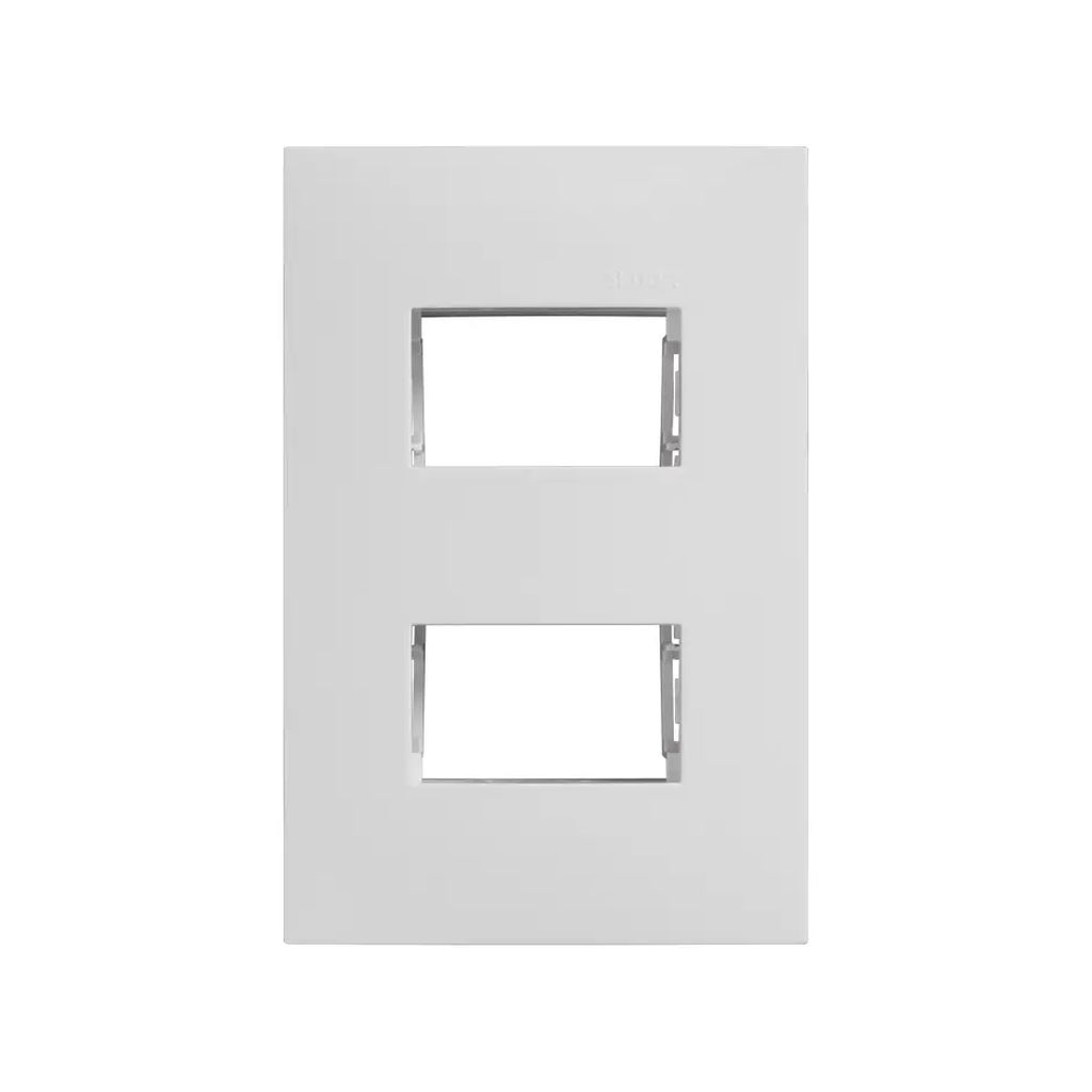 PLACA DE RESINA CON CHASIS DOBLE ABS COLOR BLANCO, SIMON