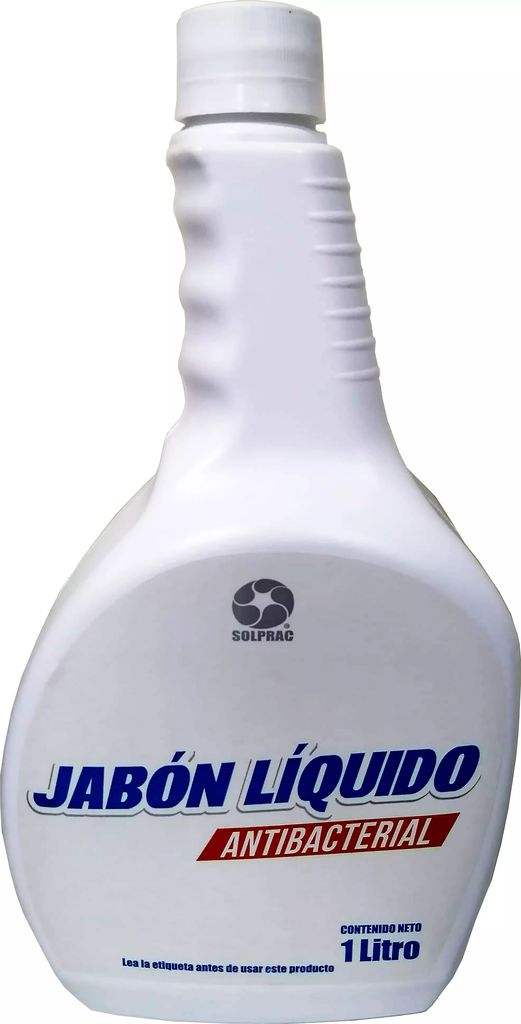JABON LIQUIDO ELIMINA MAS DEL 99% DE LAS BACTERIAS 1 LT, SOLPRAC