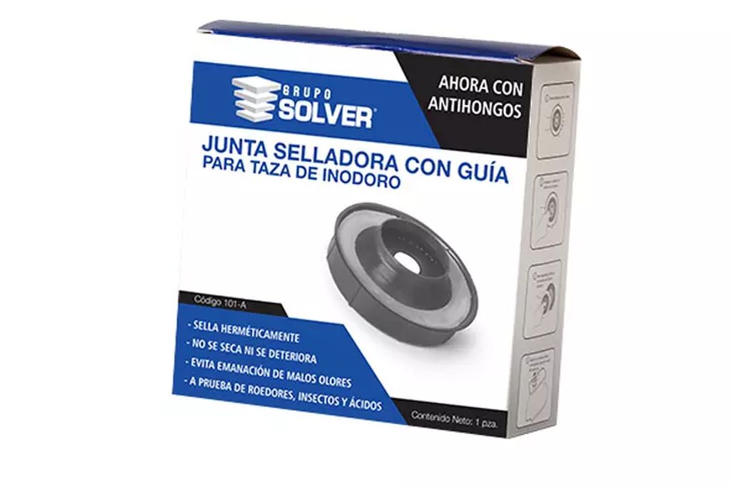 ANILLO DE CERA PARA SANITARIO CHICA SENCILLO CON CAJA, SOLVER