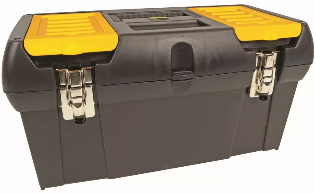 CAJA PARA HERRAMIENTA 19" X 10" X 10" CON BROCHES METALICOS SERIE 2000, STANLEY