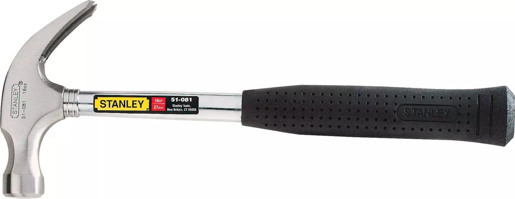 MARTILLO DE UÑA CURVA MANGO DE ACERO 16 OZ, STANLEY
