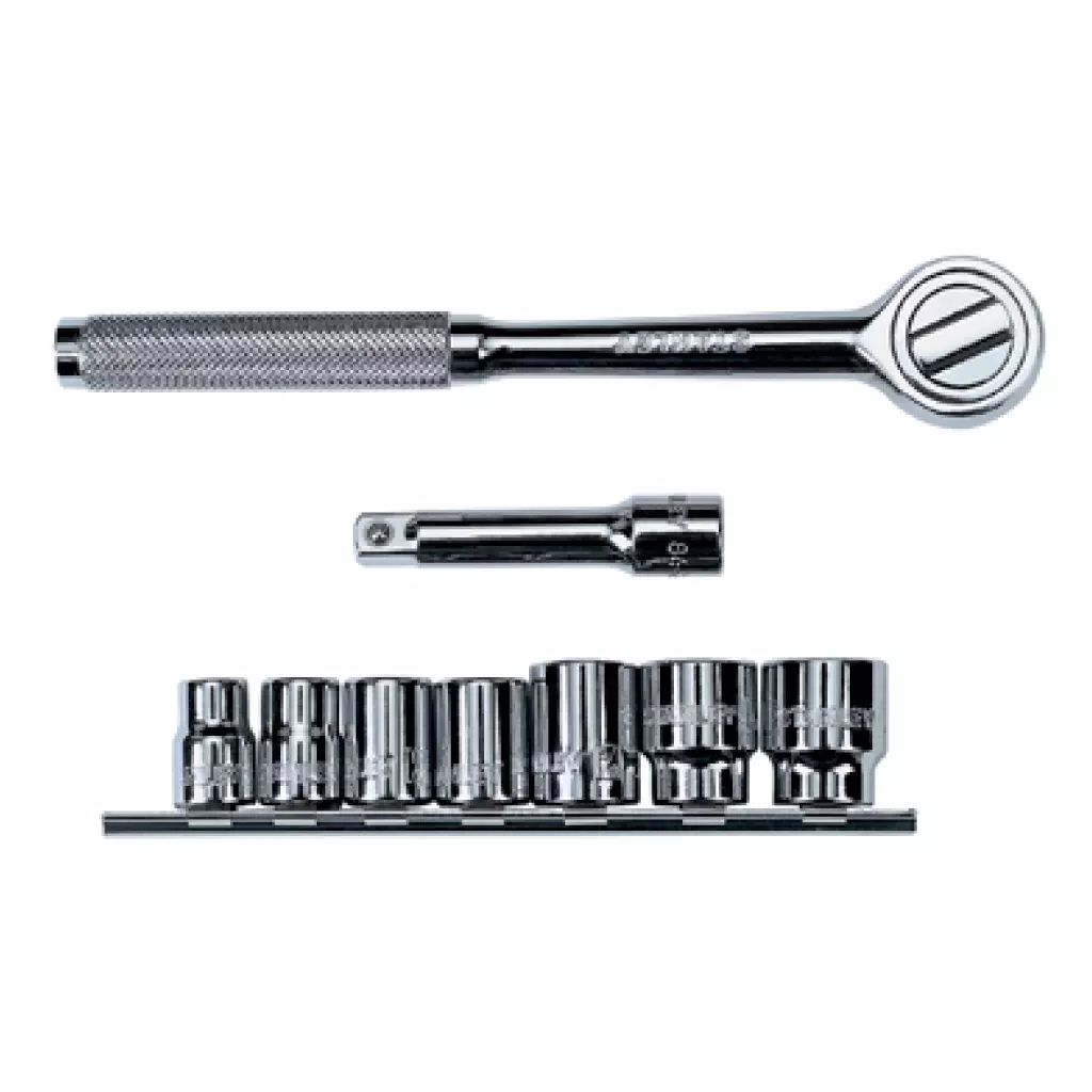 JUEGO DADOS CUADRO 3/8" LARGO MM DADOS Y ACCS. (11 PZAS) (BLISTER), STANLEY