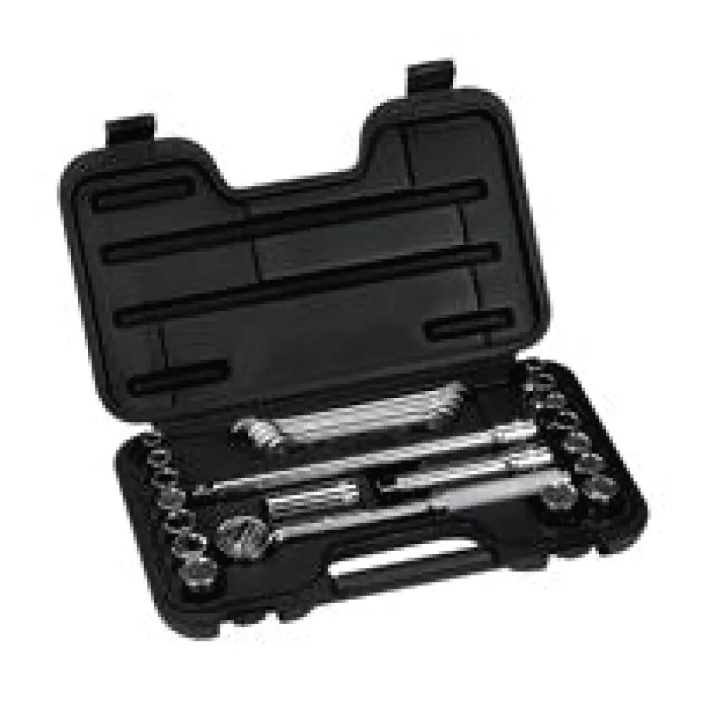 JUEGO DADOS CUADRO 1/2" CORTO MM  DADOS Y ACCS. (25 PZAS)  CJ. PLASTICA, STANLEY