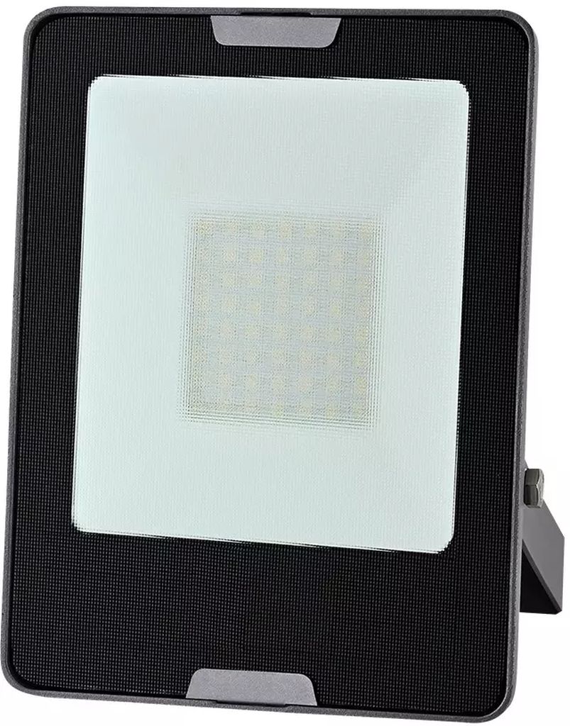 LAMPARA TIPO REFLECTOR DE LED NEGRO ALUMINIO 50 W LUZ CALIDA 3000K 4500 LM 110-220V IP65 (ZIBAL IV), TECNOLITE